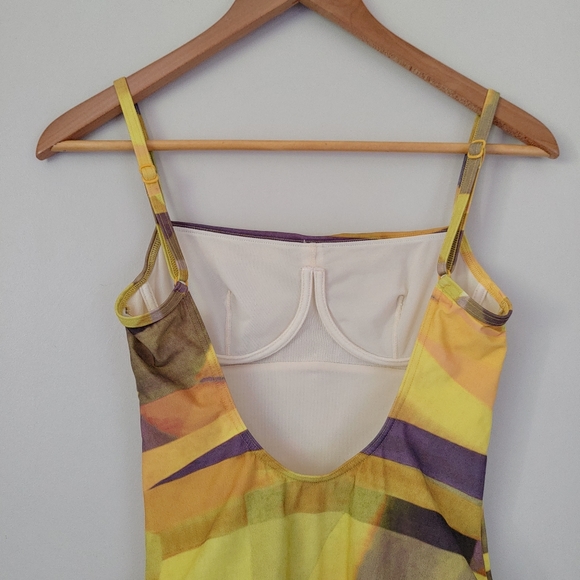 Rasurel Swimsuit One Piece Size Small Yellow Abstract Print - Picture 10 of 14